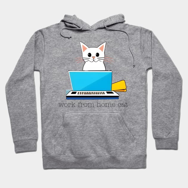 Wfh Cat Hoodie by geeklyshirts